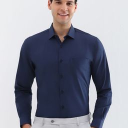 Allen Solly Men Spread Collar Solid Cotton Slim Fit Formal Shirt-image-49