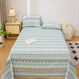 JC HOME Multicoloured 140 TC King Bedsheet with 2 Pillow Covers-image-80