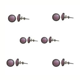 Indianshelf 6-Pcs Pink Textured Glass Knobs-29