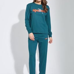 COLORCART Printed Long Sleeves Pure Cotton Sweatshirt & Joggers-image-89