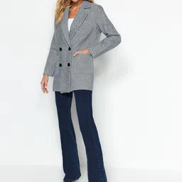 Trendyol Self Deign Lapel Collar Coat-image-40