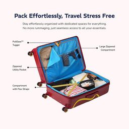 Provogue Set Of 3 Loop Printed Hard-Sided Cabin Medium & Large Trolley Bag image 4