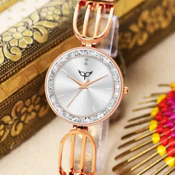 WHITE BIRD Women Brass Embellished Dial Analogue Watch 6009 Rose Gold-picture-21