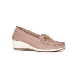 Bata Solid Pink Loafers-picture-16