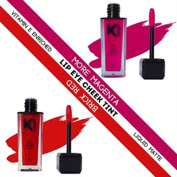 KINDED Set of 2 Lip Eye Cheek Tint with Vitamin E - More Magenta 02 & Brick Red 04 image 2