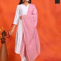 HELLA FASHIONS Selection Of 2 Polka Dots Woven Design Zari Chanderi Dupattas-picture-21