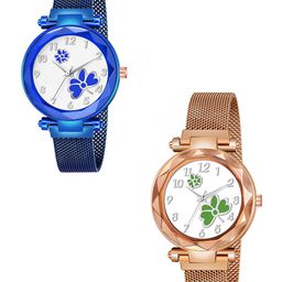Gopal Shopcart Unisex Pack of 2 Printed Round Button Regular Analogue Watch-image-73