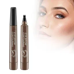 Adbeni Brow Contouring Pencil With Micro Fork Tip Applicator - 20g - Natural Brown image 2