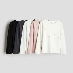 H&M 5-Pack Jersey Tops-image-79
