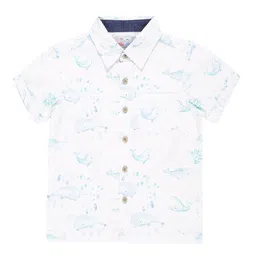 YOUNG BIRDS Boys Spread Collar Conversational Printed Cotton Casual Shirt-image-53