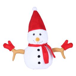 Ultra Christmas Snowman Soft Plush Stuffed Toy White Red - Height 33 cm-image-20