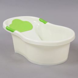 Baby Bath Tub Lovely Elephant Print - White Green-image-25