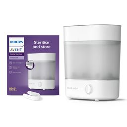 Avent Advance Bottle Sterilizer 10 mins Cycle, Natural Steam Sterilization, Capacity of 6 Baby Bottles - White-20
