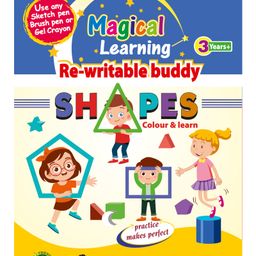 Actonn Re Writable Buddy Colour Me Colour & Learn Shapes Book - English-10