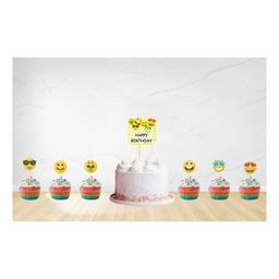 Untumble Emoji Cupcake Toppers Multicolor - Pack of 25-12