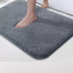 IVAZA Grey Microfibre 1400 GSM Bath Rugs-picture-22