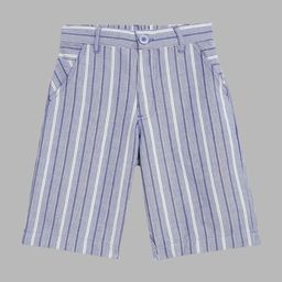 Blue Giraffe Boys Pure Cotton Mid-Rise Striped Shorts-image-96