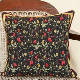 Crown of Poppies Multicoloured Floral Square Cushion Covers-image-91