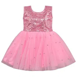 Wish Karo Embellished Net A-Line Dress-image-34