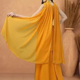 PARROT CREATION Polka Dot Printed Gotta Patti Round Neck Kurti With Sharara & Dupatta image 4