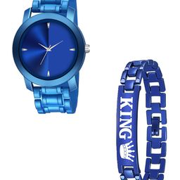 Gopal Shopcart Unisex Analogue Watch & Bracelet Gift Set PendoBLU M3 D 801BLU K & Bracelet-image-19