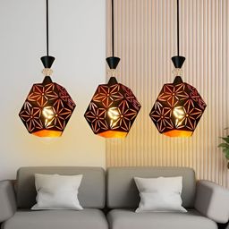 GAUVIK Black & Brown Printed Ceiling Lamp-3