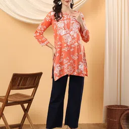 Poshak Chikan Studio Floral Embroidered Chikankari Pure Cotton Chikankari Kurti-image-53