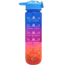 SuperGeneriX Blue & Orange Single Plastic Printed Water Bottle-image-15