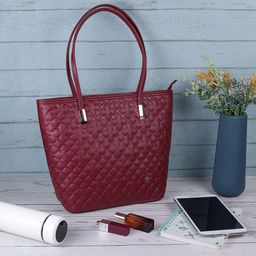 Mochi Women PU Oversized Shopper Shoulder Bag with Quilted-picture-7