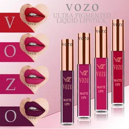 VOZO Set Of 4 Matte Lips Liquid Lipstick 4 ml Each Shade 104-105-106-201-94