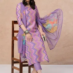 Aaghnya Women Purple Kurta Sets-picture-10