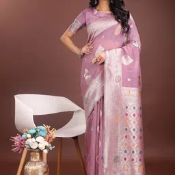 DIVASTRI Ethnic Motifs Woven Design Zari Saree-image-24