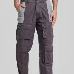 Snitch Men Smart Regular Fit Cotton Cargos Trousers-image-35