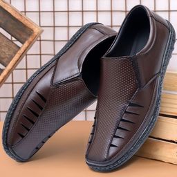 ARAMISH Men Ethnic Leather Shoe-Style Sandals-image-82
