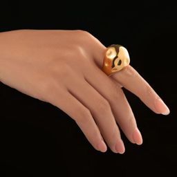 SALTY Gold-Plated Stainless Steel Glamour Chunk Adjustable Finger Ring-image-13