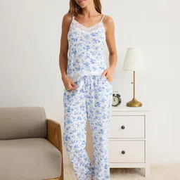 Trendyol Women Floral Printed Night Suit-picture-9