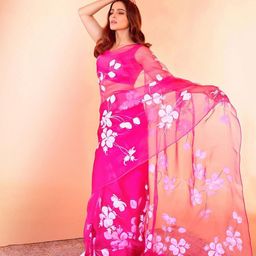 Anouk Women Floral Printed Organza Saree-24