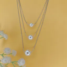 NVR Girls Silver-Plated Layered Chain-37
