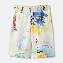 Blue Giraffe Boys Floral Printed Shorts-image-113