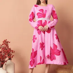 Jash Creation Floral Print Fit & Flare Midi Dress-picture-28