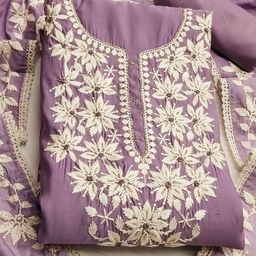 HERE&NOW Embellished Roman Silk Unstitched Dress Material-image-52
