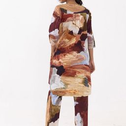 THR3Letter Printed Top With Trousers Co-Ords image 5