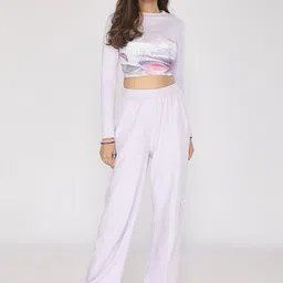 ANML Pure Cotton Printed Round Neck Long Sleeve Top With Joggers Co-Ords-picture-13