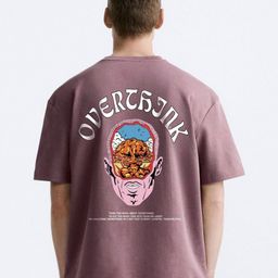 MISCHIEF MONKEY Men Graphic Printed Round Neck Cotton Oversized T-shirt-image-99