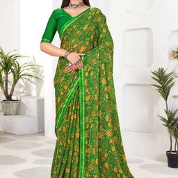 Panzora Floral Pure Chiffon Saree-image-56