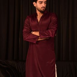 Laalzari Men Solid Fusion Straight Kurta-image-44