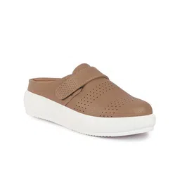 FAUSTO Women Height Enhancer Perforations Lightweight Mules-image-1