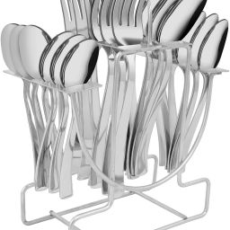 Sizzler cutlery set with stand holder for spoon and fork cutlery set Stainless Steel Cutlery Set-5