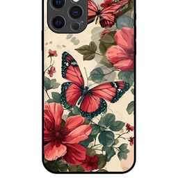 QRIOH Floral Printed iPhone 12 Pro Back Case Mobile Accessories-image-34