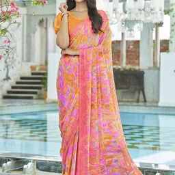 Anouk Rustic Poly Chiffon Dabu Saree-image-31